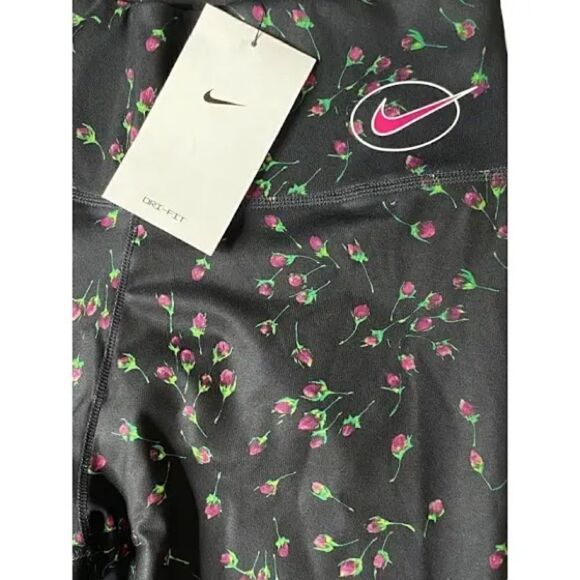 Nike One Luxe Dri fit rose print training leggings large - Picture 3 of 5